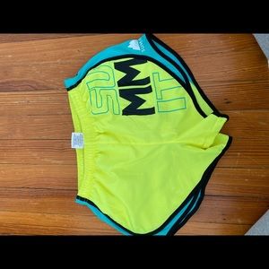 Neon athletic shorts